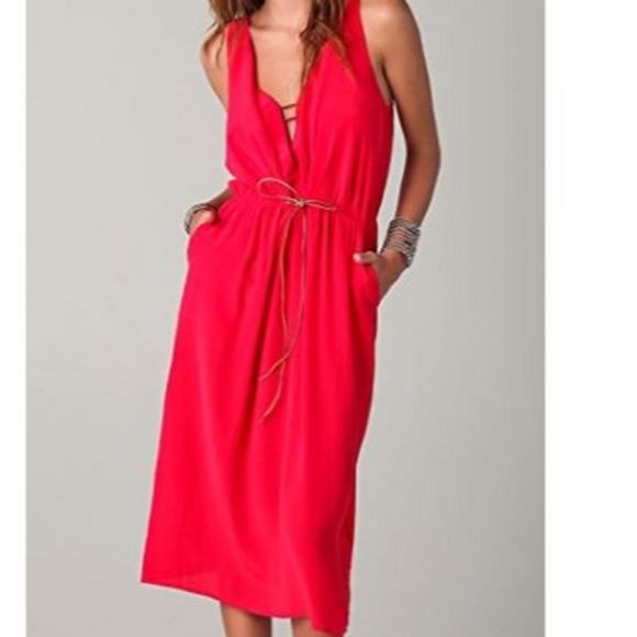 Reformation Dresses & Skirts - Funktional Tunnel Midi in Hibiscus Red Dress